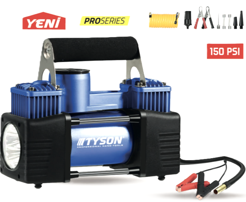 TYSON HAVA KOMPRESÖR BÜYÜK 150PSI ÇİFT PİSTON